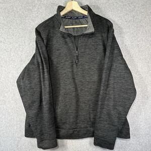 George Strait Pullover Sweater 1/4 Zip Dark Gray Jacket Men's Size XL